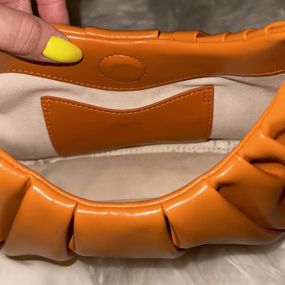 AUTHENTIC JW PEI GABBI RUCHED HOBO BAG in orange - LIKE NEW. Worn a few times - Picture 9 of 10